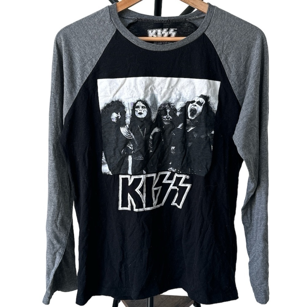 KISS Vintage Official Rock Band Tee | Long Sleeve | Women’s Large | Black